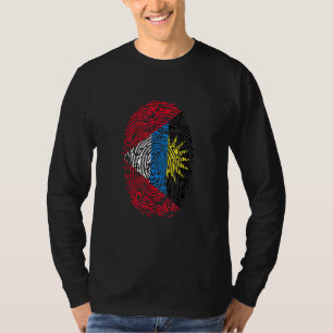 Antigua And Barbuda Flag Fingerprint T-Shirt