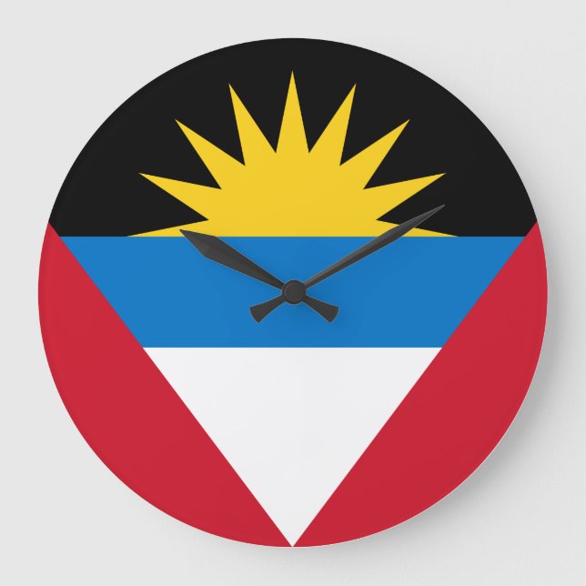 Antigua and Barbuda Flag Large Clock (Front)