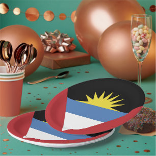 Antigua and Barbuda flag Paper Plate