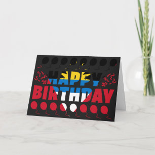 Antigua and Barbuda Flag Patriotic Birthday Card