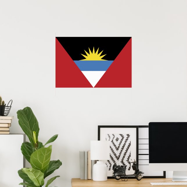 Antigua and Barbuda flag Poster (Home Office)