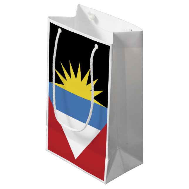 Antigua and Barbuda flag Small Gift Bag (Front Angled)