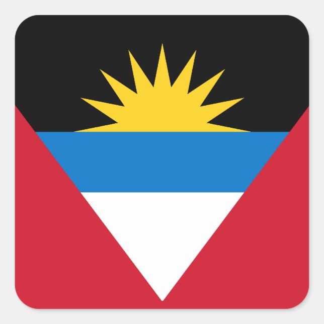 Antigua and Barbuda Flag Sticker (Front)