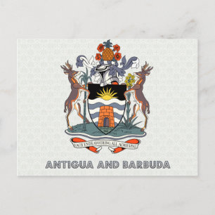 Antigua And Barbuda High Quality Coat of Arms Postcard