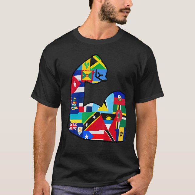 Antigua And Barbuda Jamaica Cuba Haiti Puerto Rico T-Shirt (Front)