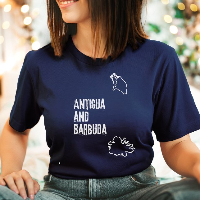 Antigua and Barbuda Map Shirt Country Shape Tee (Creator Uploaded)