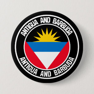 Antigua and Barbuda Round Emblem 7.5 Cm Round Badge