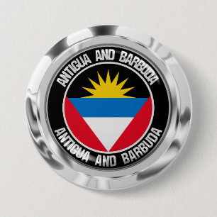 Antigua and Barbuda Round Emblem 7.5 Cm Round Badge
