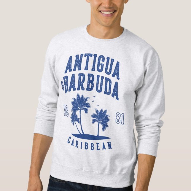 Antigua & Barbuda Caribbean Palm Tree Sweatshirt (Front)