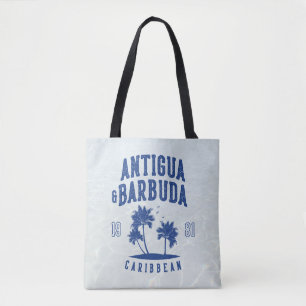 Antigua & Barbuda Caribbean Palm Tree Tote Bag