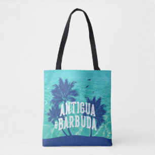 Antigua & Barbuda Caribbean Palm Tree Tote Bag