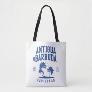 Antigua & Barbuda Caribbean Palm Tree Tote Bag