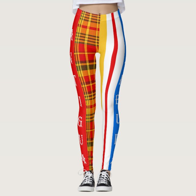 Antigua & Barbuda Classic colourful Leggings (Front)