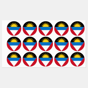 Antigua & Barbuda flag Labels