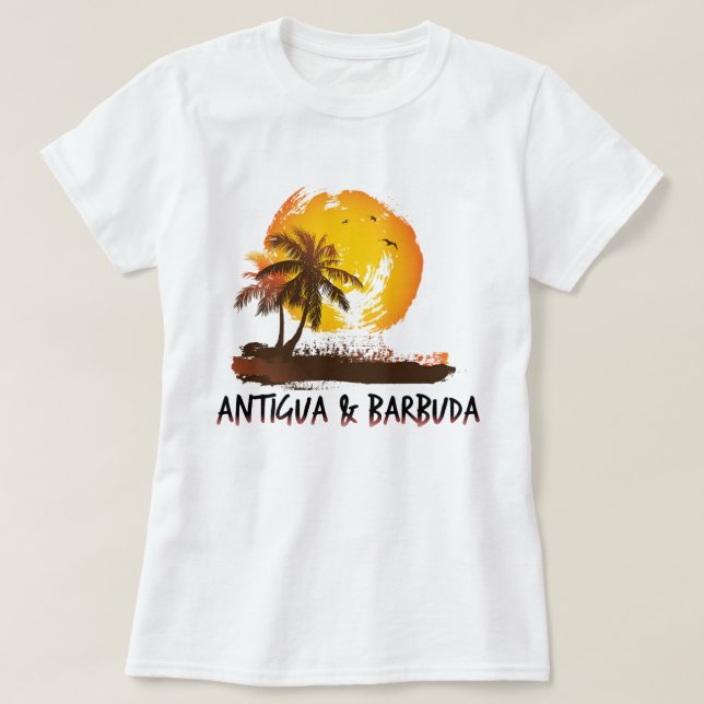 Antigua & Barbuda grunge T-Shirt (Design Front)