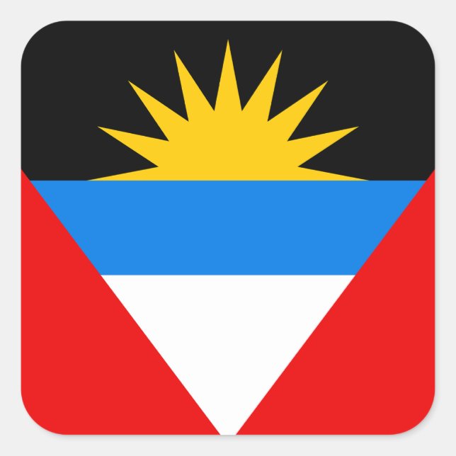 Antigua & Barbuda  Square Sticker (Front)