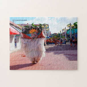 Antigua Caribbean Road Musician. Jigsaw Puzzle