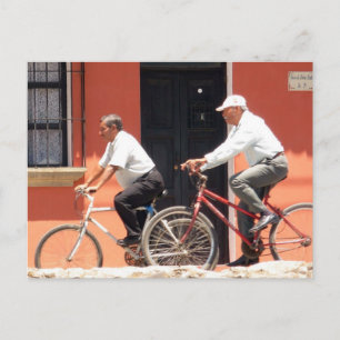 Antigua Cyclists Guatemala Postcard