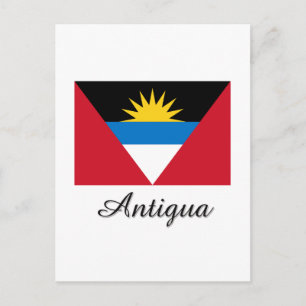 Antigua Flag Design Postcard