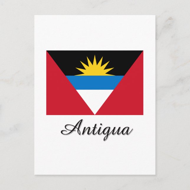 Antigua Flag Design Postcard (Front)