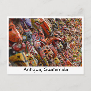 Antigua, Guatemala Wooden Masks Postcard