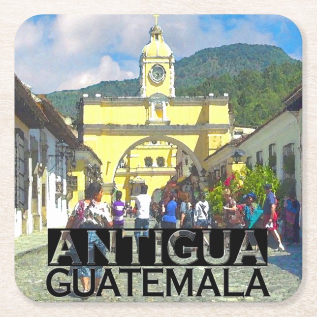 Antigua Square Paper Coaster (Front)