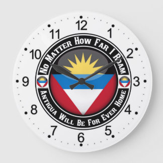 Antigua Will Be For Ever Home Large Wall Clock