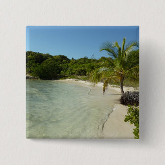 Antiguan Beach Beautiful Tropical Landscape 15 Cm Square Badge