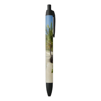 Antiguan Beach Beautiful Tropical Landscape Black Ink Pen