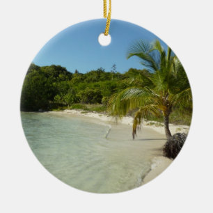 Antiguan Beach Beautiful Tropical Landscape Ceramic Tree Decoration
