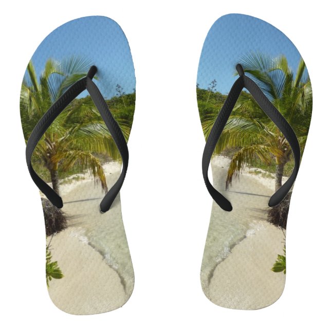 Antiguan Beach Beautiful Tropical Landscape Jandals (Footbed)