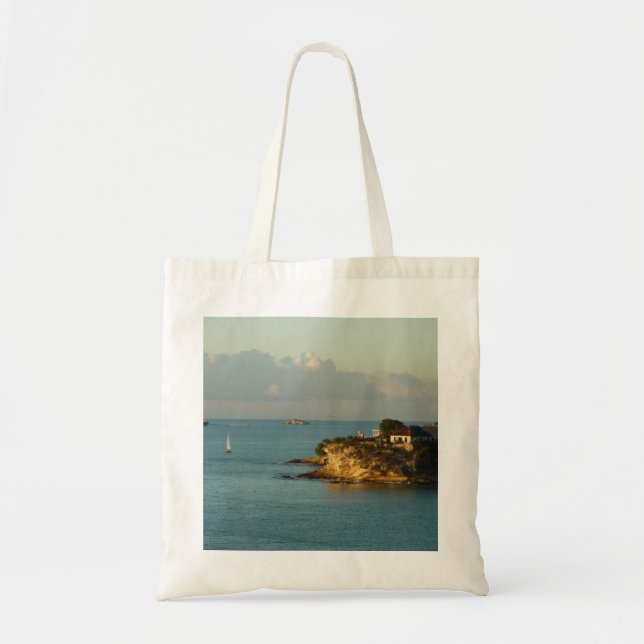 Antiguan Coast Beautiful Island Seascape Tote Bag (Front)