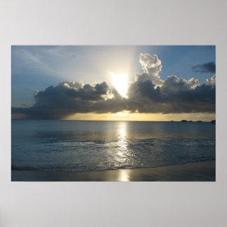 Antiguan sunset poster