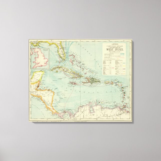 Antilles or West Indies Canvas Print (Front)