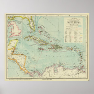 Antilles or West Indies Poster