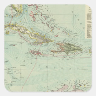 Antilles or West Indies Square Sticker