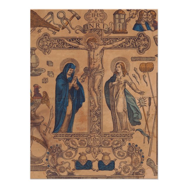 Antimins Eucharist symbol Poster (Front)