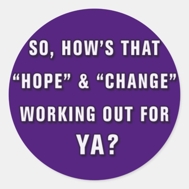 AntiObama "Hope" and "Change" Sticker (Front)