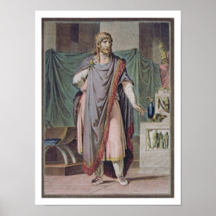 Antiochus, costume for 'Berenice' by Jean Racine, Poster