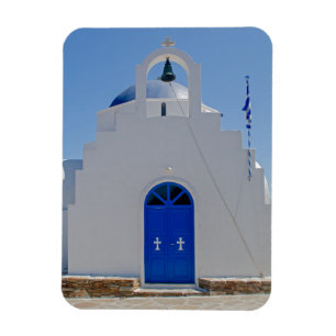 Antiparos Blue and White Chapel Magnet