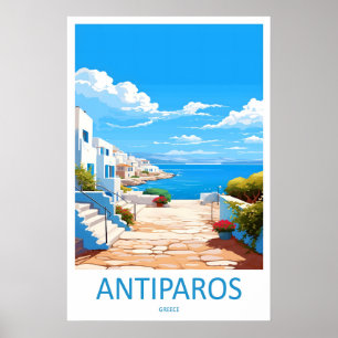 Antiparos Vintage Travel Poster Ski National Park