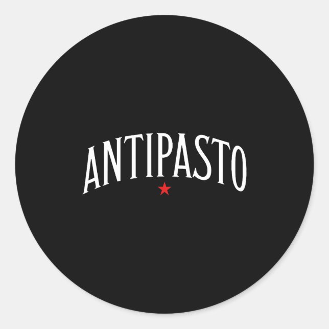 Antipasto, Italian Food Lover Foodie  Classic Round Sticker (Front)