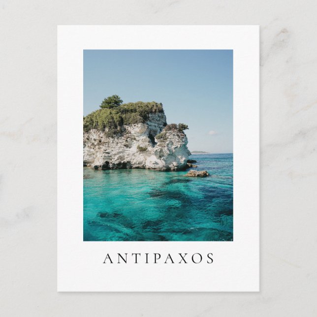 Antipaxos coast, at Paralia Voutoumi, Greece Postcard (Front)
