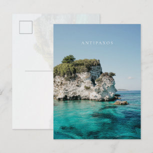 Antipaxos coast, at Paralia Voutoumi, Greece Postcard