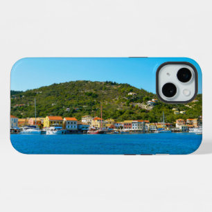 Antipaxos harbour coast iPhone 15 plus case