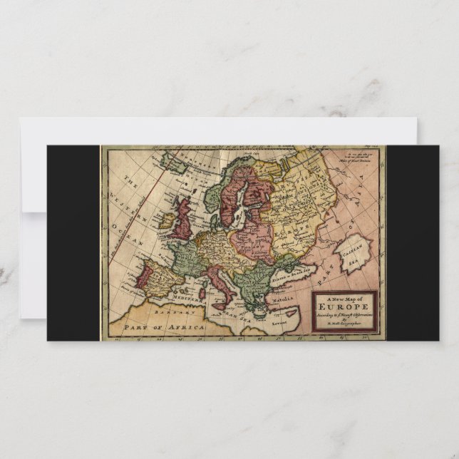 Antiquarian 1721 Map of Europe by Herman Moll (Front)