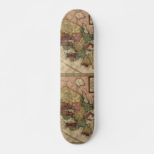 Antiquarian 1721 Map of Europe by Herman Moll Skateboard