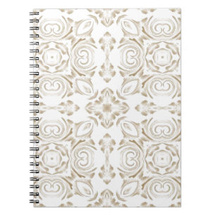 Antiqubeige floral notebook