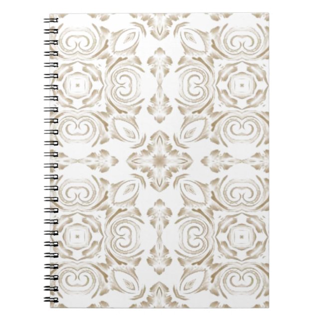 Antiqubeige  floral notebook (Front)