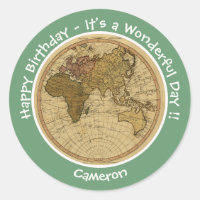 Antique 1786 Eastern Hemisphere Map Theme Party